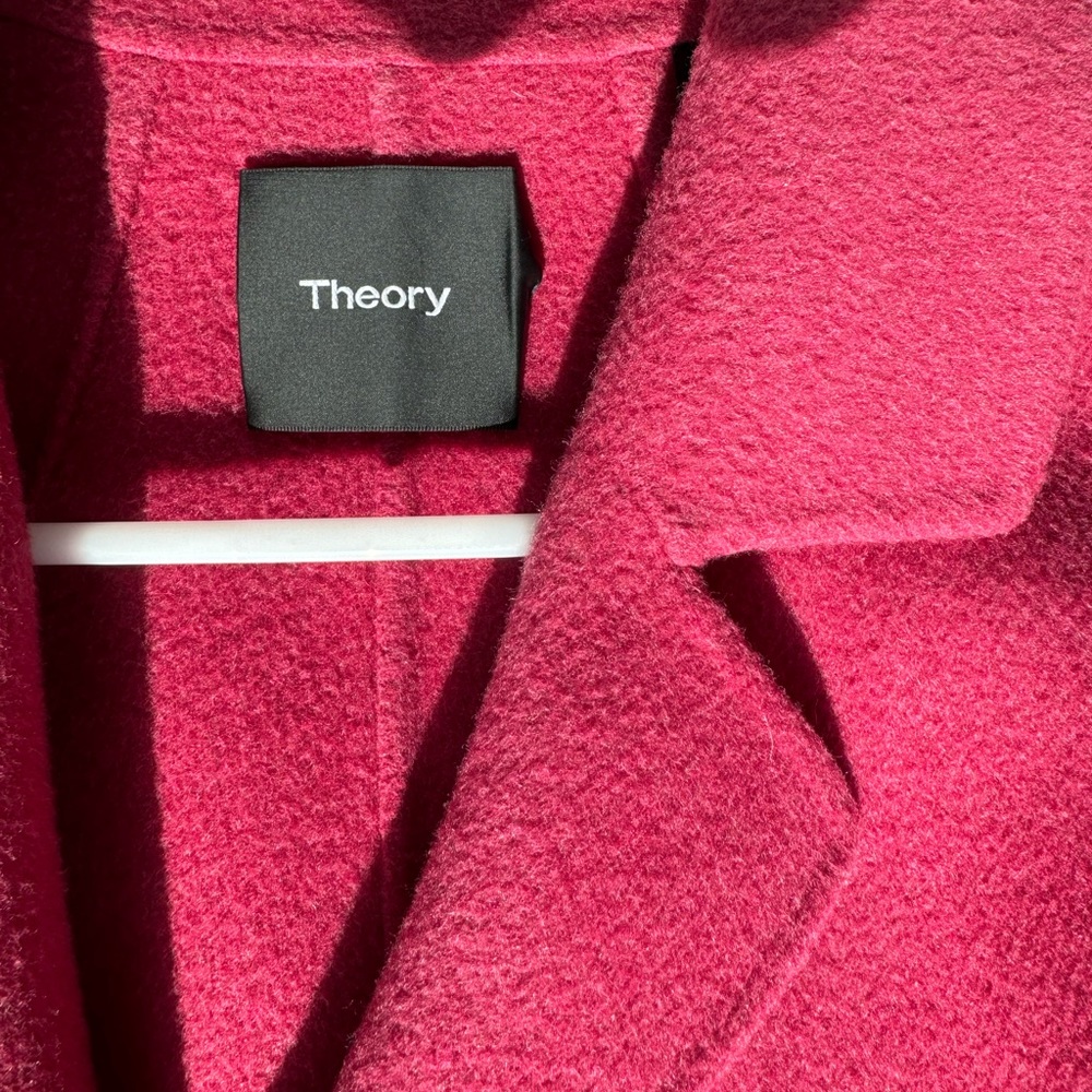 Theory Sileena Coat in Double-Face Wool-Cashmere - Size XP - Picture 3 of 6
